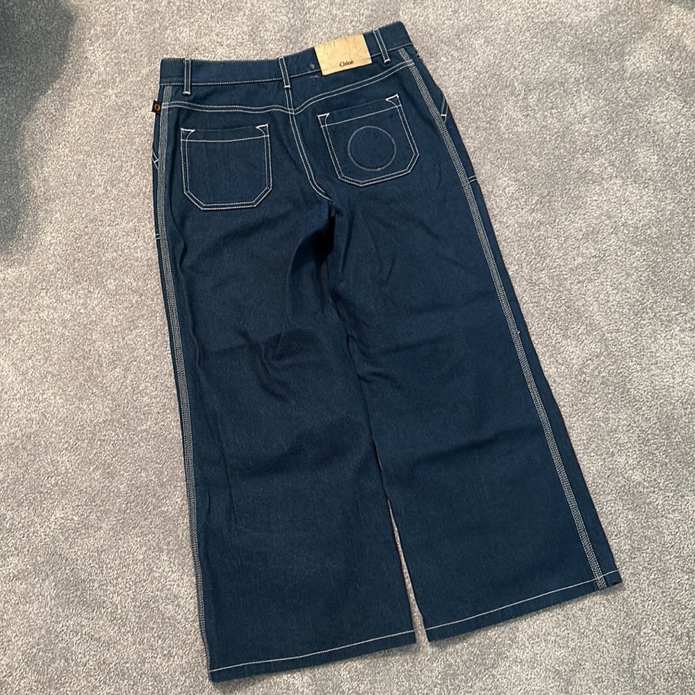 Chloe Contrast Stitch Jeans View 4